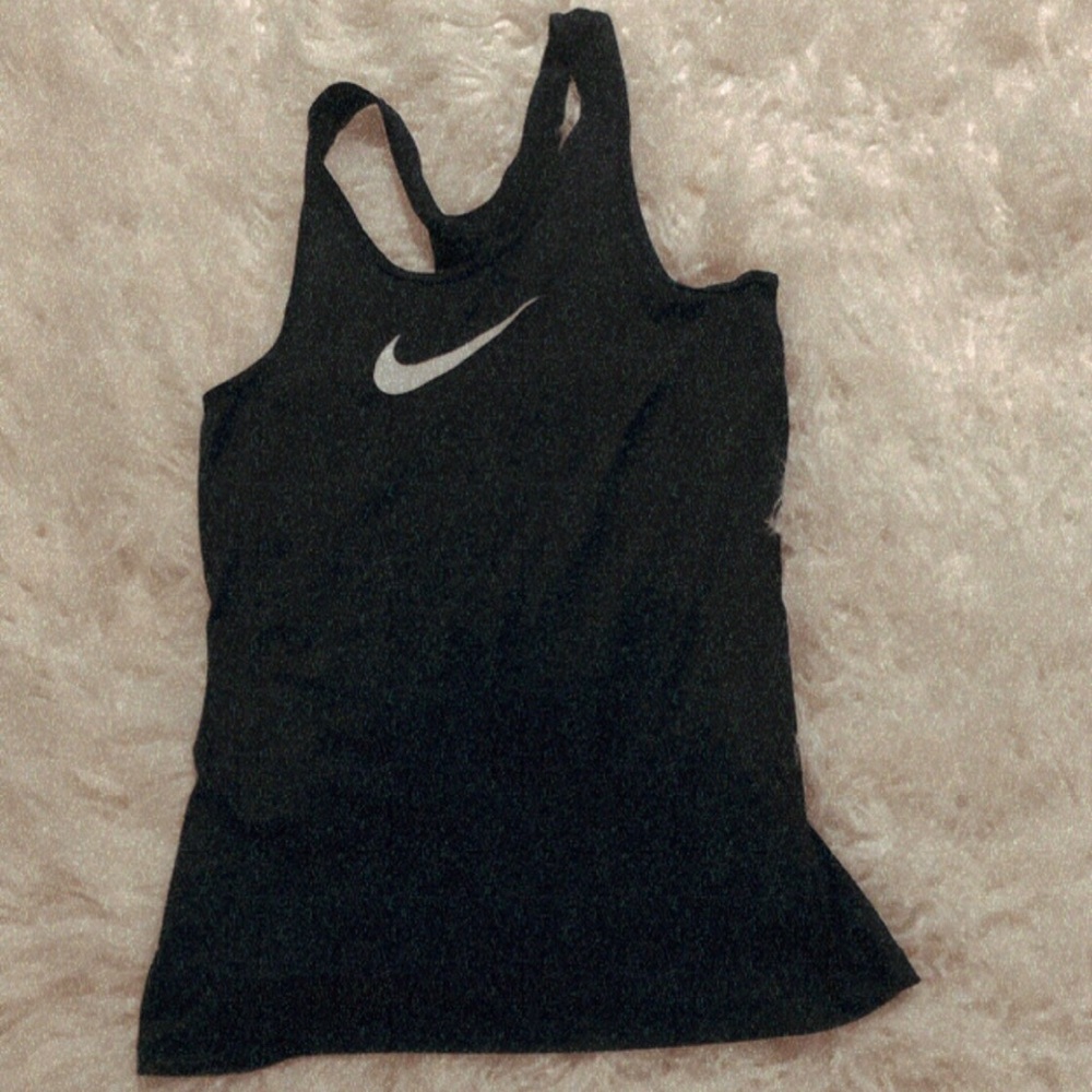 Navy Fitted Work-Out Top